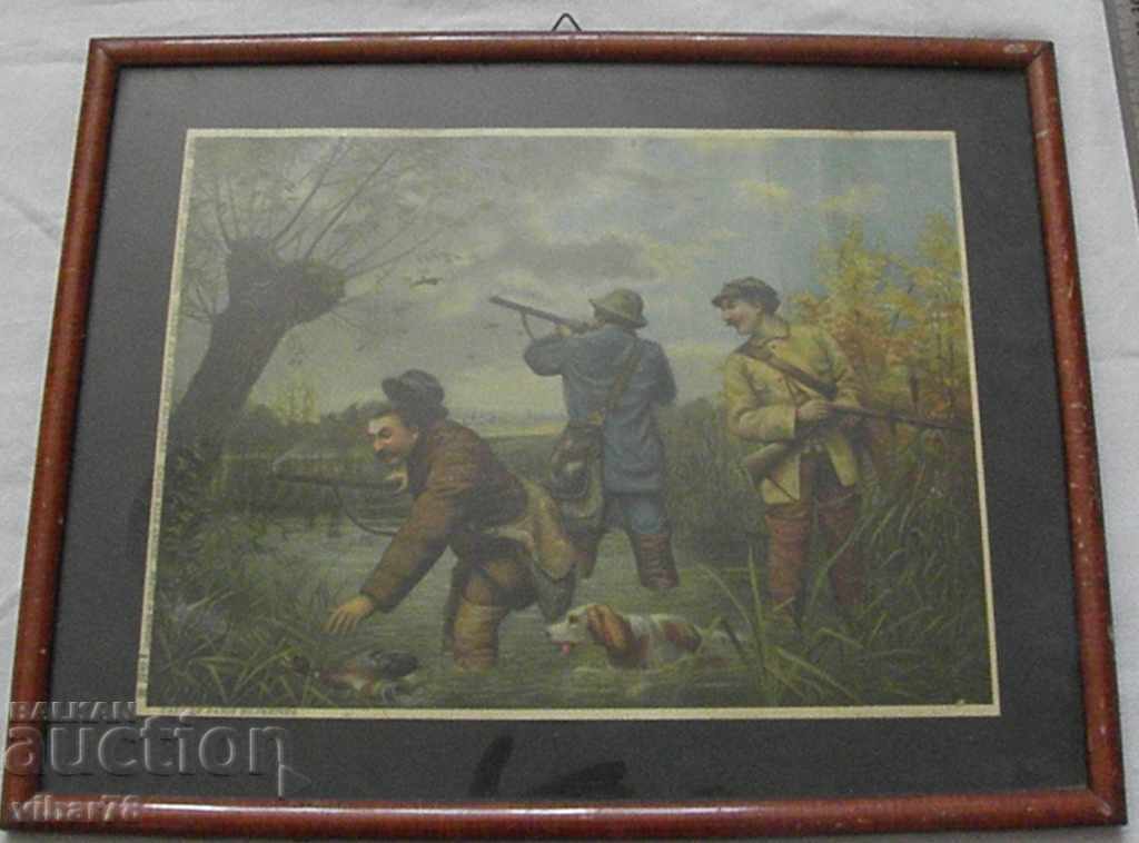 Licitație Tablou vechi mic - litografie Licitație Tablou vechi mic - litografie