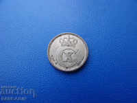 V (55)  Дания  10  Оре  1917 сребърна монета
