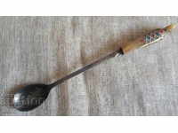 Ritual spoon silver-plated, natural bone handle