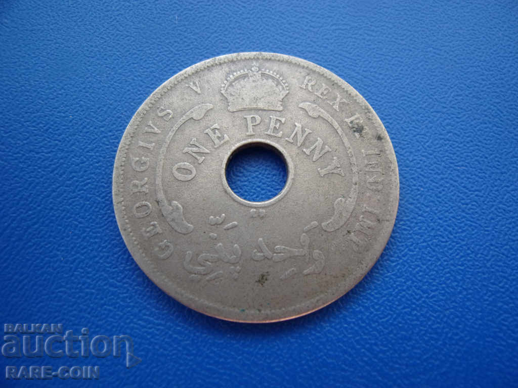 V (135) West Africa 1 Penny 1919 KN