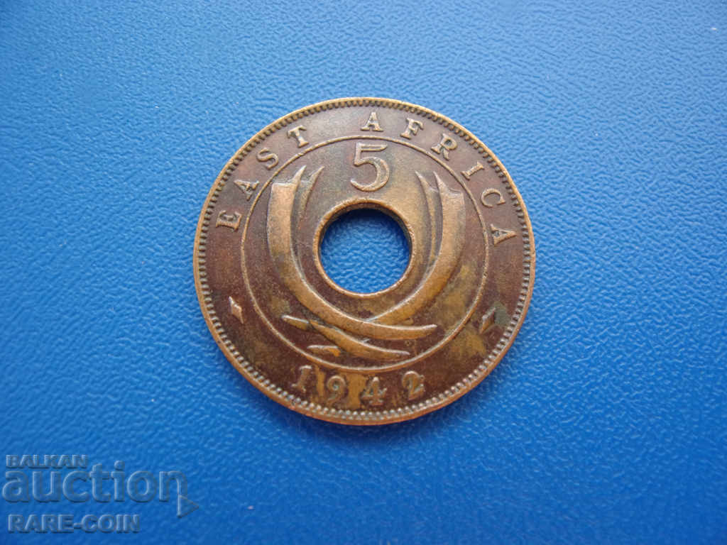 V (136) Africa de Est 5 Cent 1942 cu preț € 3.07 | 6.00 BGN