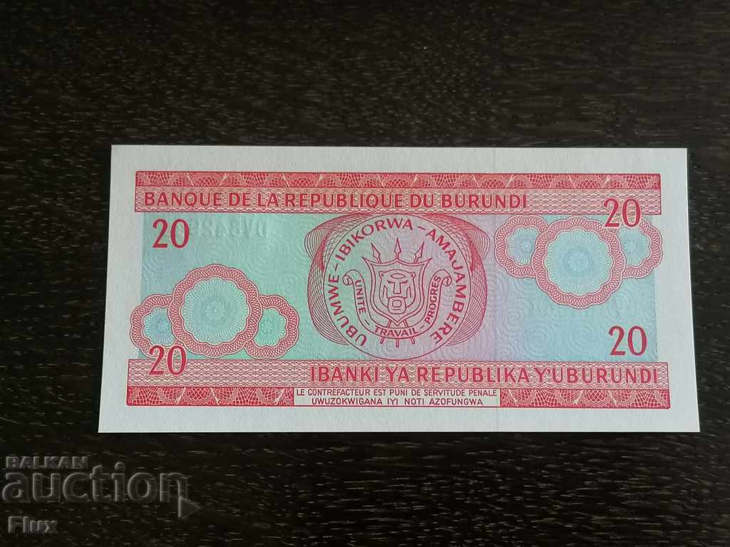 Delivery of Banknote - Burundi - 20 franc 2007 Delivery of Banknote - Burundi - 20 franc 2007