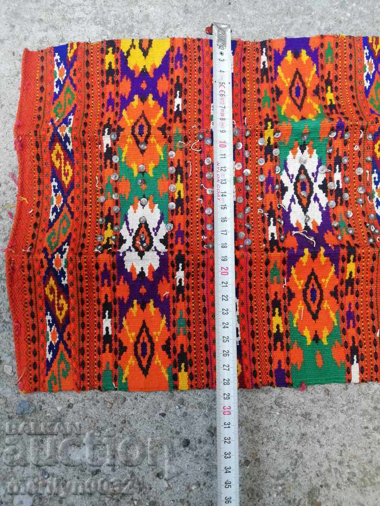 Χειροποίητη υφαντή ζώνη με κέντημα σίρμα, πολύχρωμη, τέλη 19ου αιώνα, παραδοσιακή φορεσιά - 6 Χειροποίητη υφαντή ζώνη με κέντημα σίρμα, πολύχρωμη, τέλη 19ου αιώνα, παραδοσιακή φορεσιά - 6