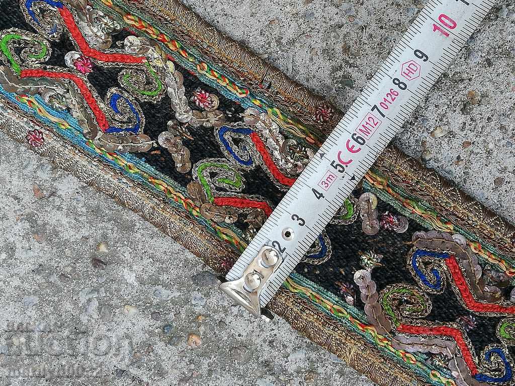 Old hand-woven belt with gold thread from the end of the 19th century, traditional costume - 5