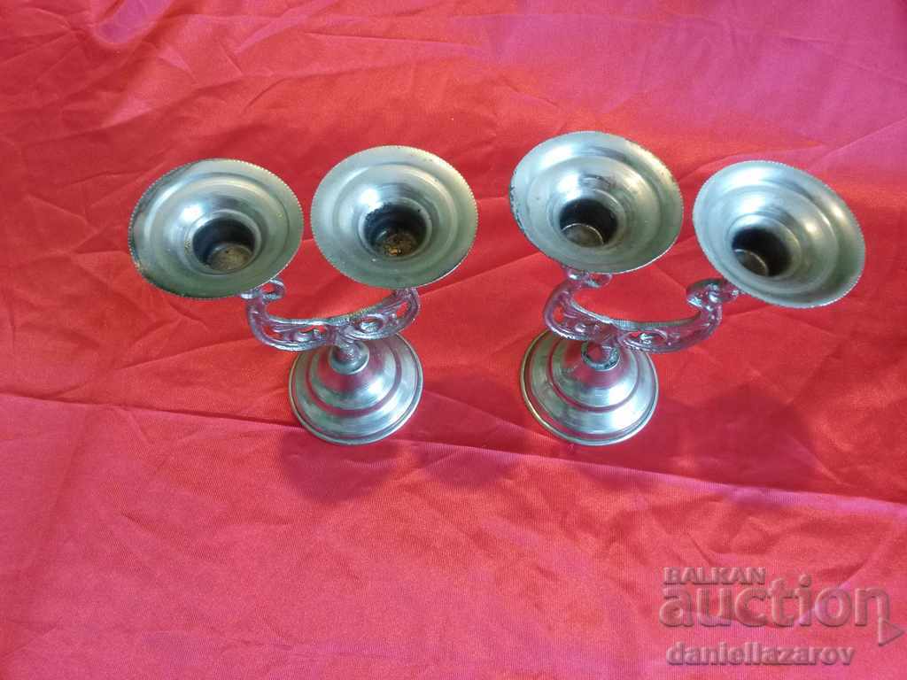 Old Metal Candlestick Set Pairs with price 30.00 BGN | € 15.34 Old Metal Candlestick Set Pairs with price 30.00 BGN | € 15.34