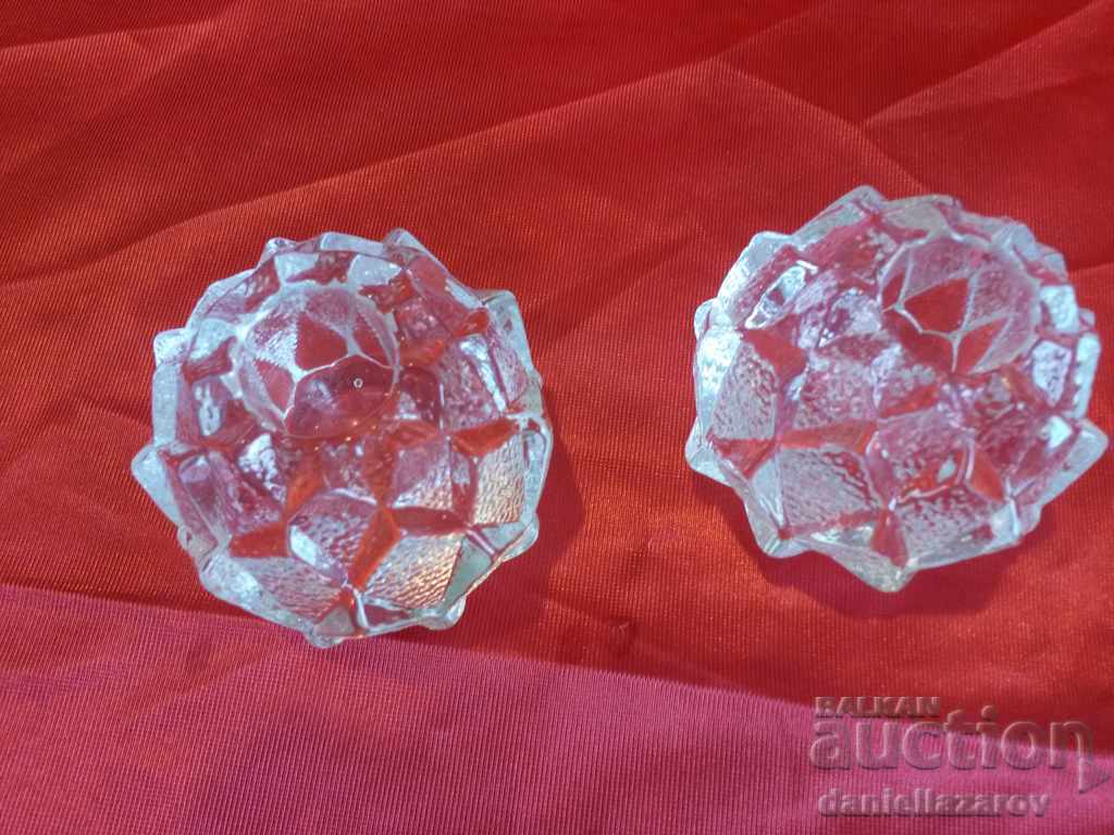 Set of Swedish Candlesticks CRYSTAL Glass Artichoke with price 32.00 BGN | € 16.36 Set of Swedish Candlesticks CRYSTAL Glass Artichoke with price 32.00 BGN | € 16.36