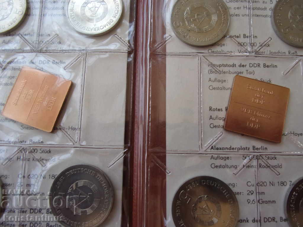 GDR 2x2 Set 5 mărci Berlin 1987 UNC Rare - 7