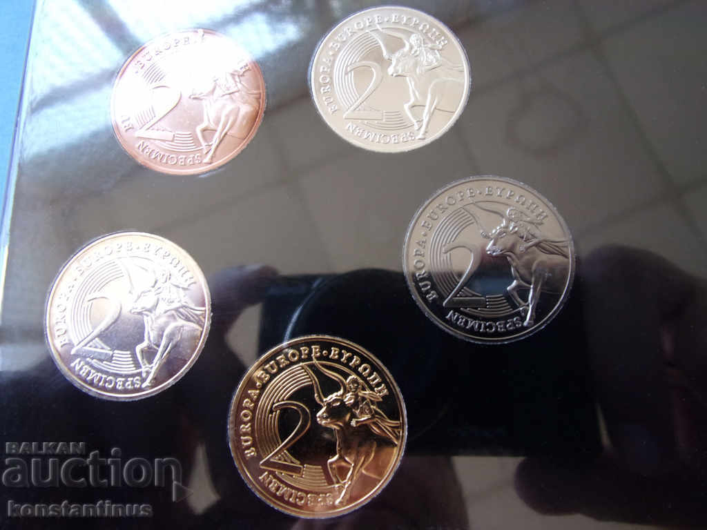 Livrarea Hesse 5x2 Euro - Platină-Ruteniu .. 2015 UNC Rare Trial