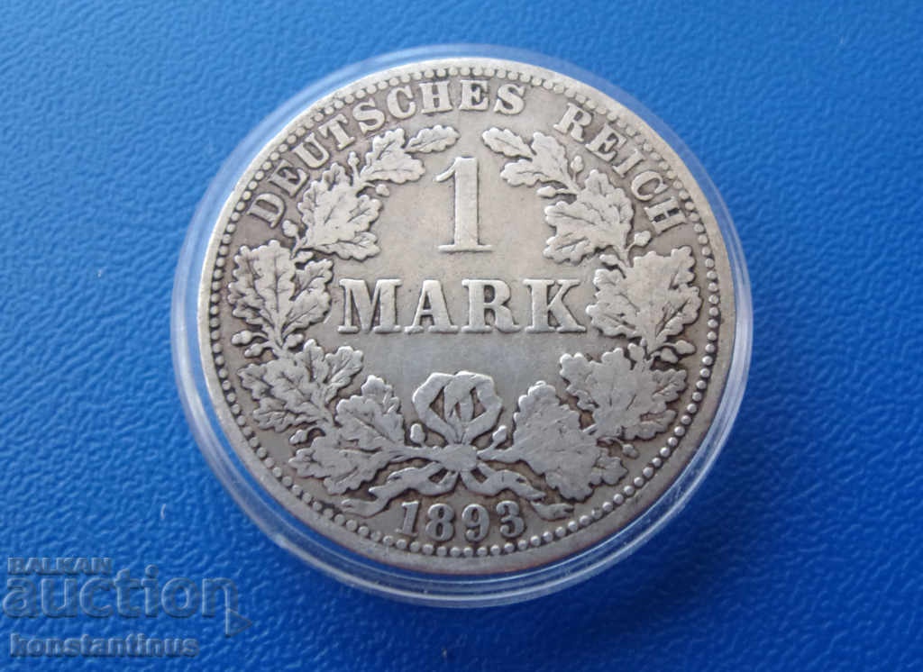 Germany 1 Mark 1893 A Silver