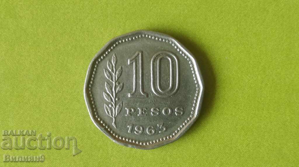10 песос 1963 Аржентина Unc