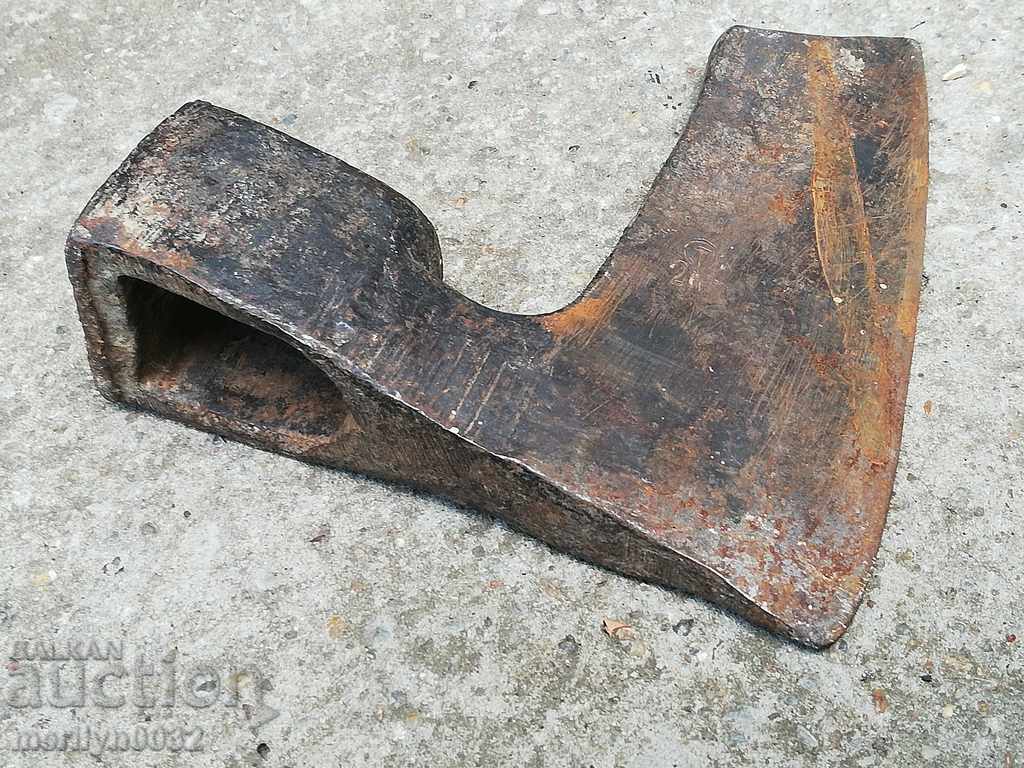 Old axe with stamp hatchet cleaver small axe without handle - 7