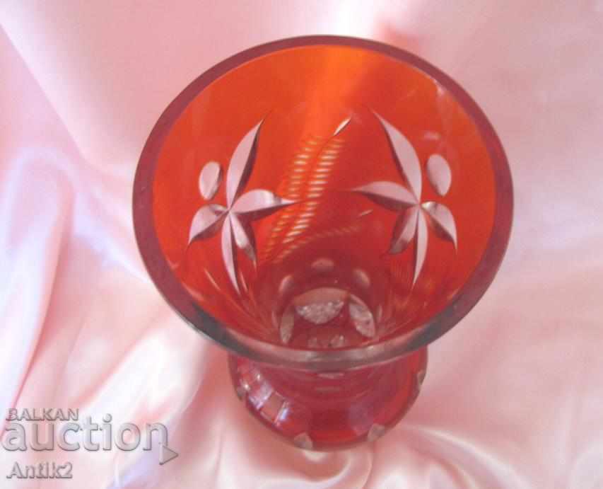 Old Crystal Glass very large Vase Bohemia with price 180.00 BGN | € 92.03 Old Crystal Glass very large Vase Bohemia with price 180.00 BGN | € 92.03