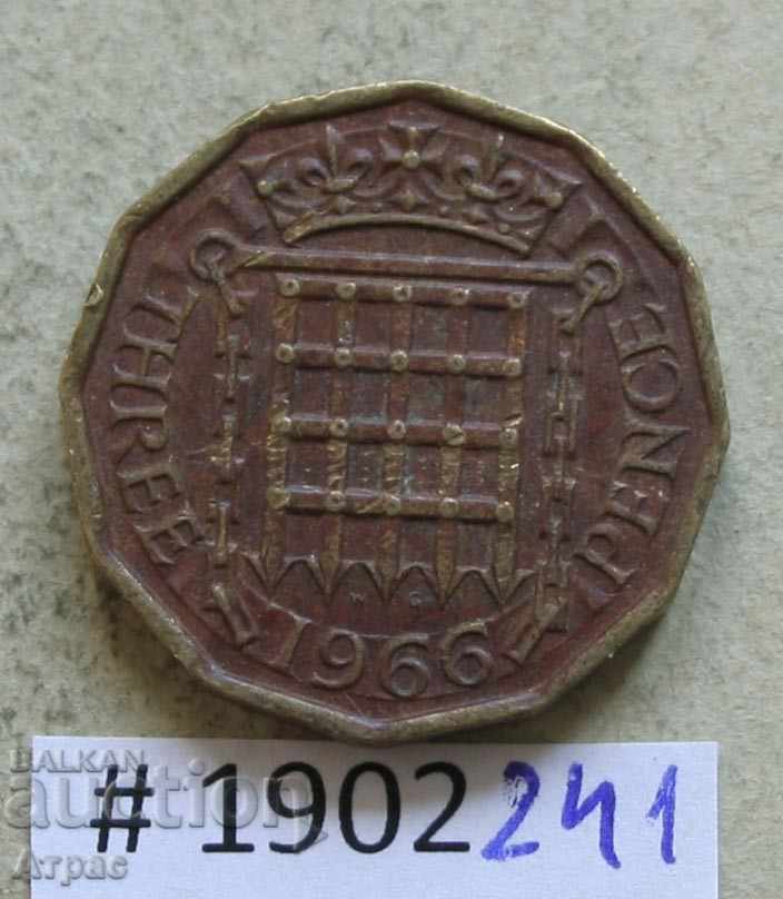 3 pence 1966 United Kingdom