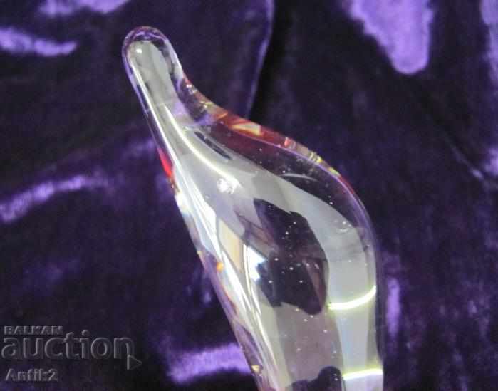 Auction Old Morano Crystal Glass Figure-Swan Auction Old Morano Crystal Glass Figure-Swan