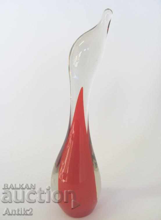 Old Morano Crystal Glass Figure-Swan - 6 Old Morano Crystal Glass Figure-Swan - 6