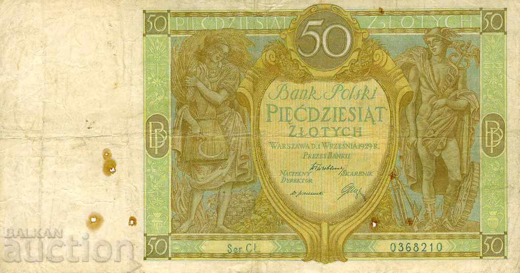 50 zloti Polonia 1929