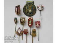 Colecția de loturi de 19 insigne de fotbal vechi semn de fotbal