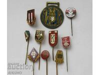 Lot collection of 10 old football badges football sign