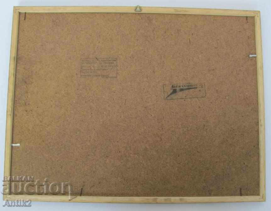 Antique oil painting on cardboard - 7