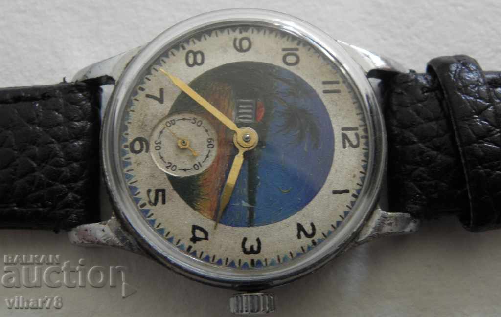 CEAS DE MÂNĂ BĂRBĂTESC - POBEDA CU CADRAN PICTAT cu preț € 56.99 | 111.46 BGN CEAS DE MÂNĂ BĂRBĂTESC - POBEDA CU CADRAN PICTAT cu preț € 56.99 | 111.46 BGN