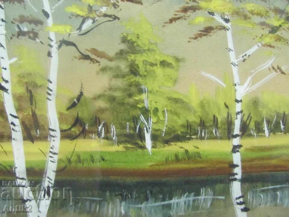 Delivery of 20's Original painting watercolor landscape