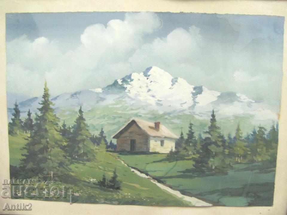 20s Original Watercolor Painting Landscape with price 75.00 BGN | € 38.35