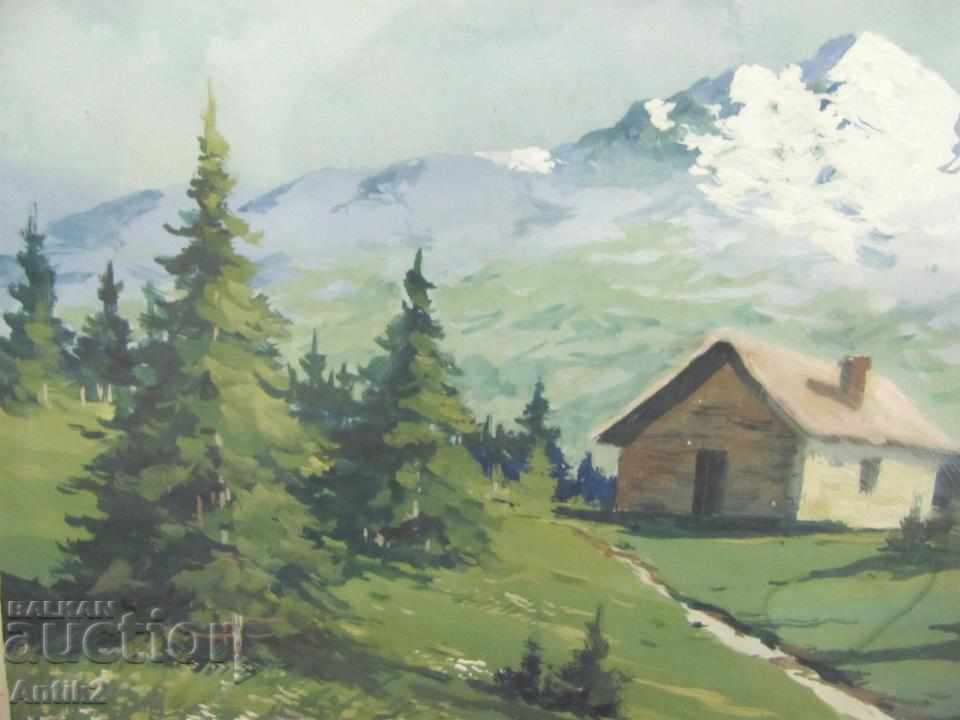 Auction  20s Original Watercolor Painting Landscape
