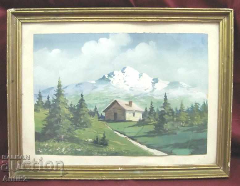20s Original Watercolor Painting Landscape