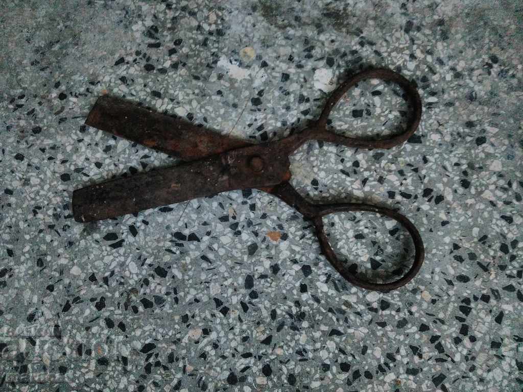 Old forged tailor's scissors