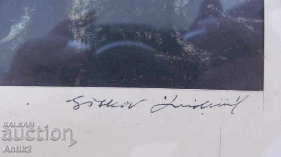 Delivery of Old Original Painting mixed media signed Delivery of Old Original Painting mixed media signed