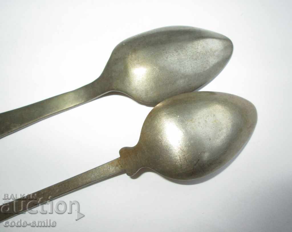2 old antique silver Revival spoons chopped 19th century - 6 2 old antique silver Revival spoons chopped 19th century - 6