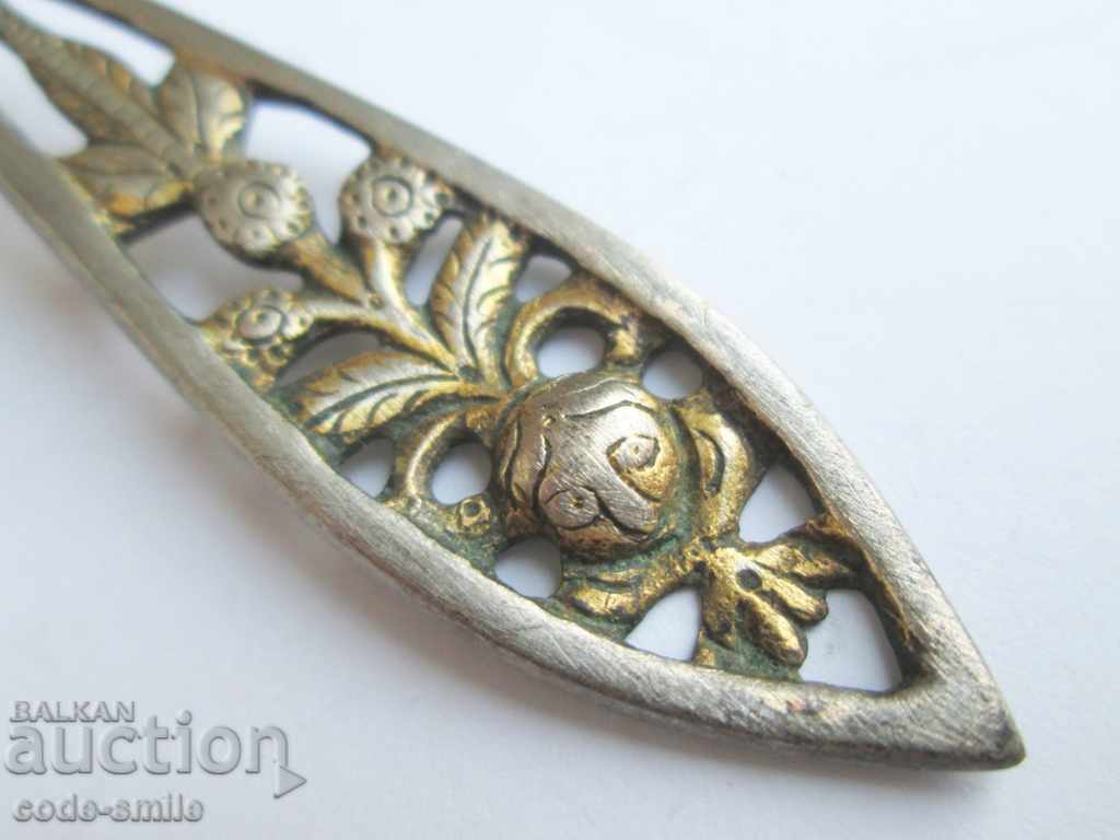 Old antique silver Revival spoon chopped 19th century - 5 Old antique silver Revival spoon chopped 19th century - 5