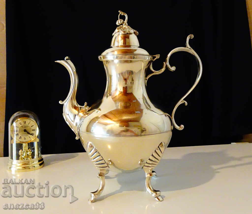English kettle, nickel silver teapot.