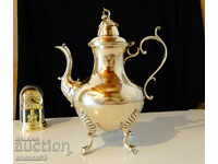 English kettle, nickel silver teapot.