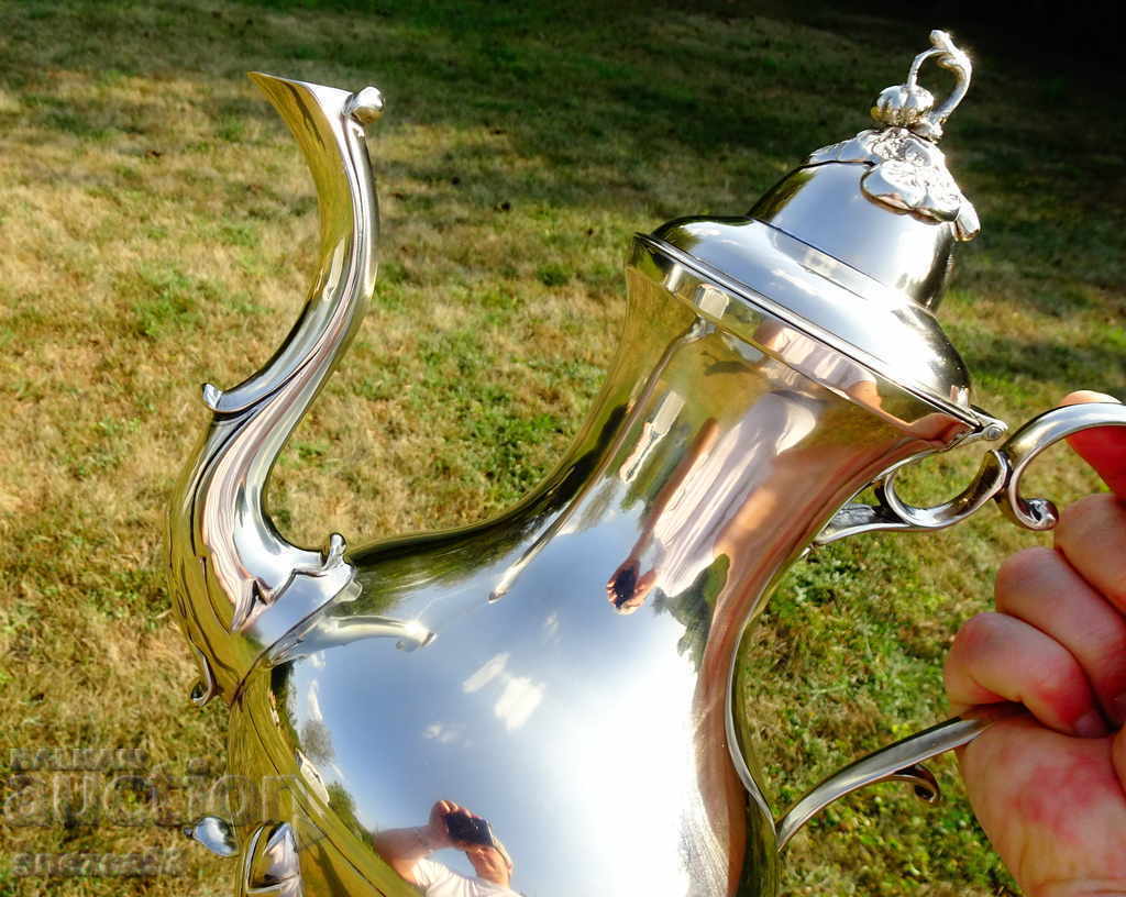 Antique English jug, teapot, bronze 1.7 kg - 6 Antique English jug, teapot, bronze 1.7 kg - 6