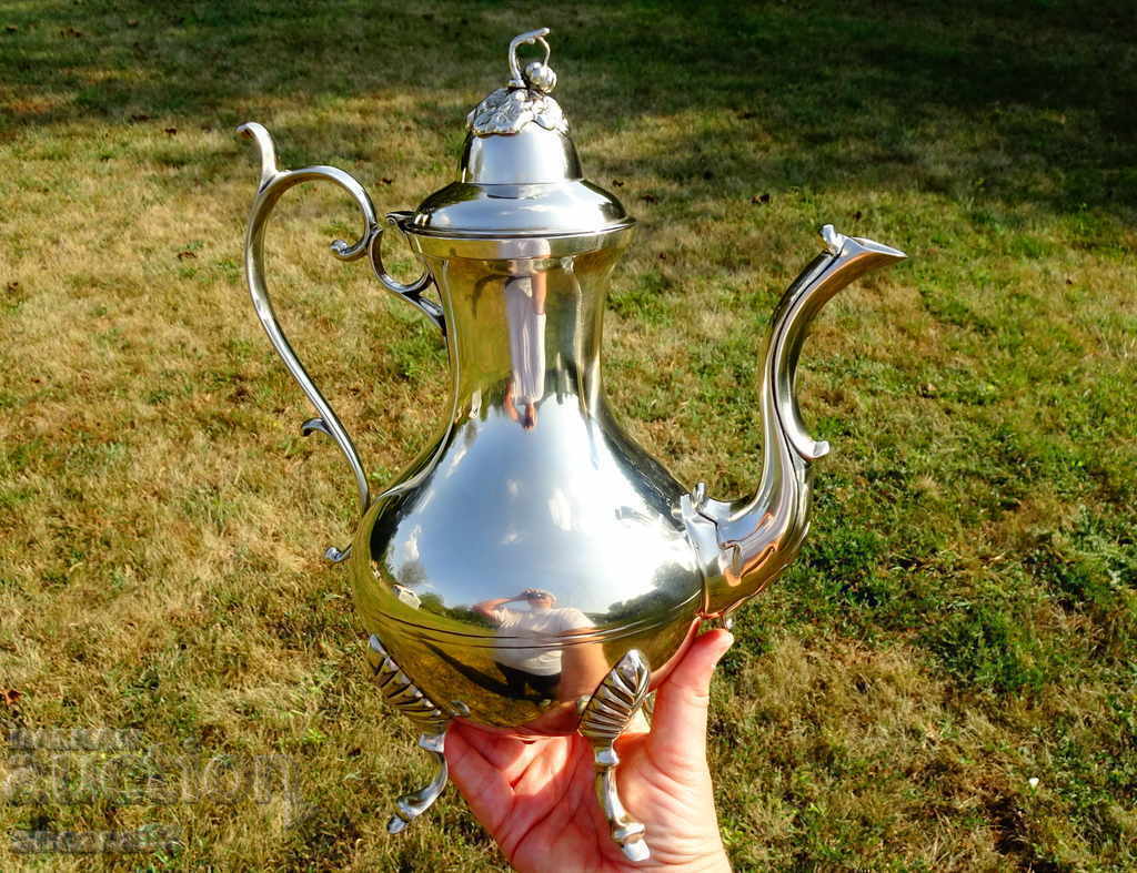 Antique English jug, teapot, bronze 1.7 kg - 7 Antique English jug, teapot, bronze 1.7 kg - 7