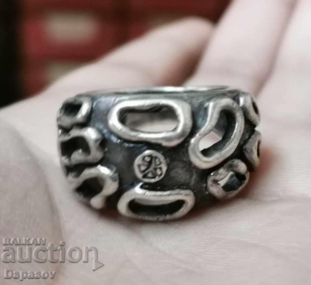 Interesting Silver Hole Ring