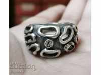 Interesting Silver Hole Ring
