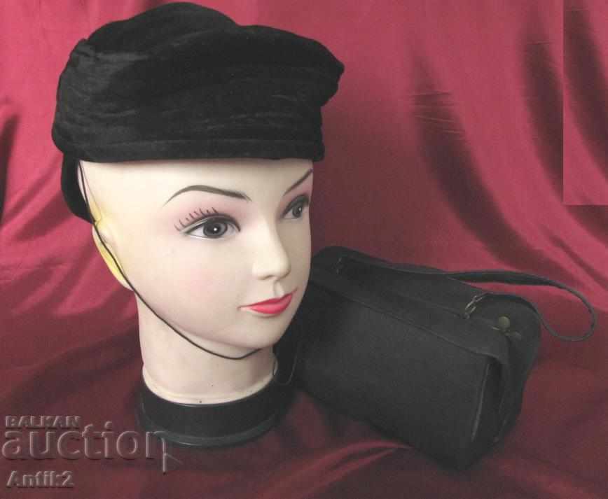 50 de ani pălăria Lady's Bag cu geantă
