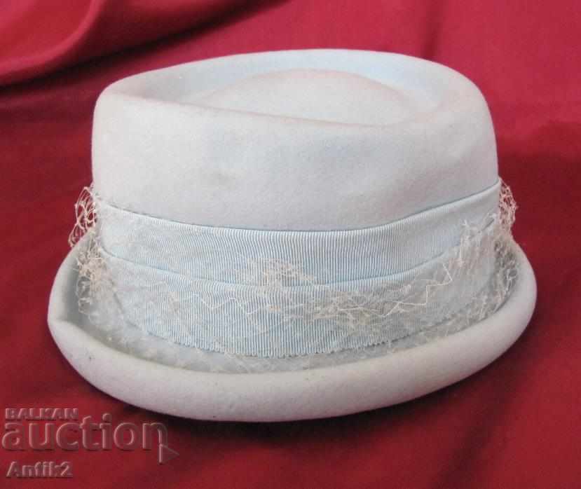 30s Antique Ladies Hat Felt - 7 30s Antique Ladies Hat Felt - 7