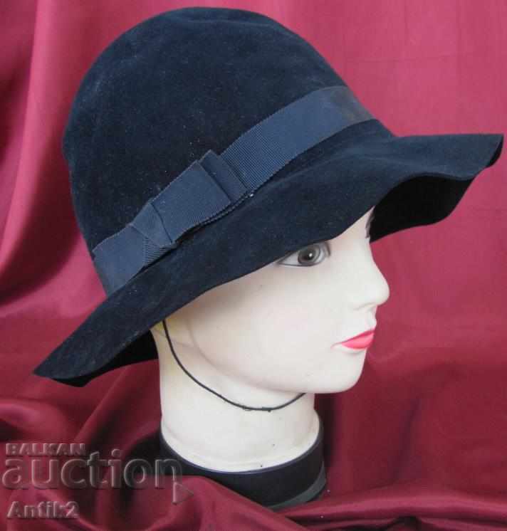 30s Antique Ladies Hat Felt