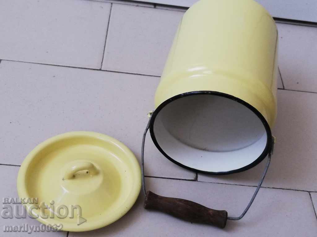 Sauce pot with handle, enameled bowl, enamel, bucket pot - 6