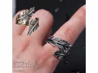 Inel argint tibetan mărime universală, frunză