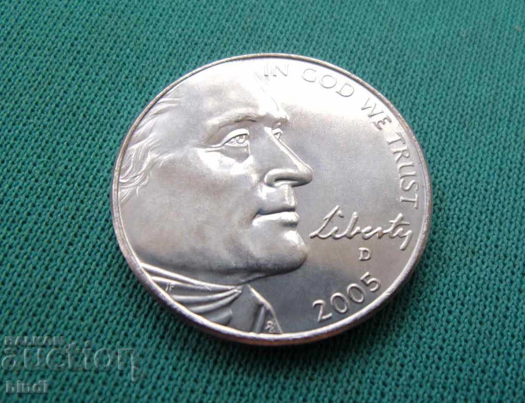 САЩ  5  Цента  2005 D с цена € 2.63 | 5.14 лв.