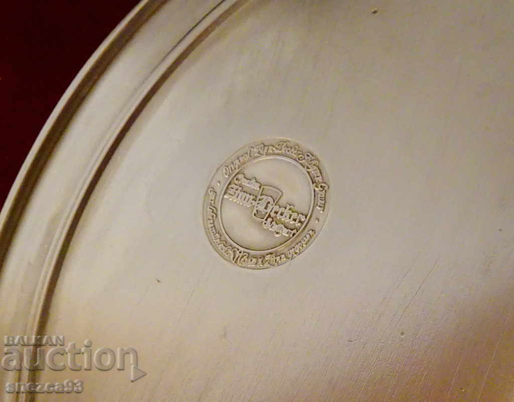 Antique engraved tin sign for a 40th anniversary. - 5