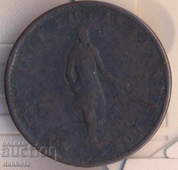 Canada ½ Penny / 1 Sou City Bank 1837, tiraj 240 mii cu preț € 6.50 | 12.71 BGN