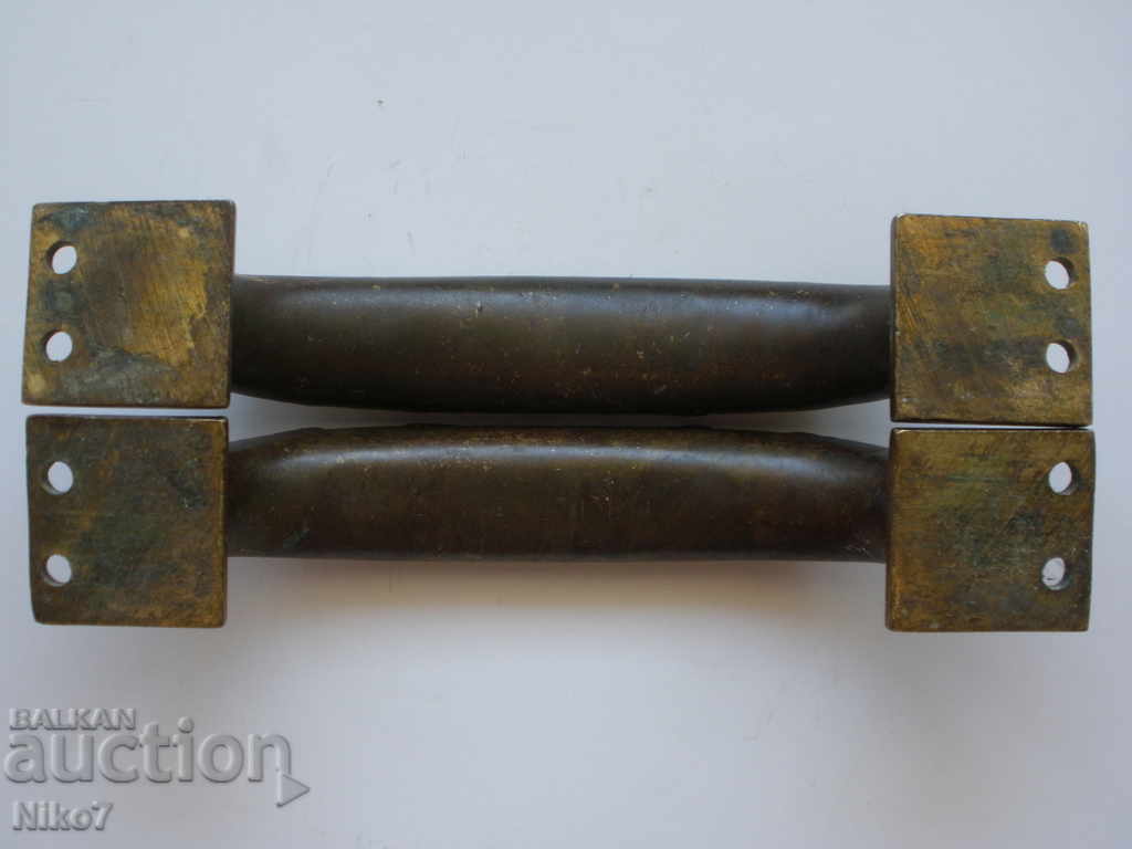 Auction Set of old solid bronze handles. Auction Set of old solid bronze handles.