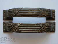 Set of old solid bronze handles.