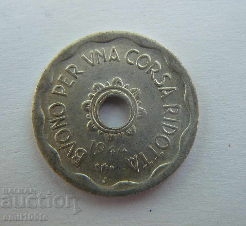 Delivery of Tram token 1944 Italy Delivery of Tram token 1944 Italy