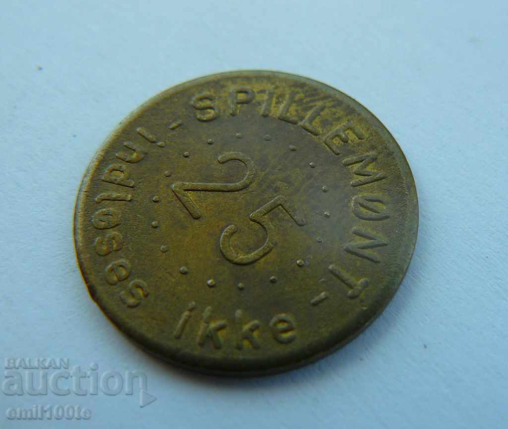 Жетон 25 йоре за игра Дания - 6 Жетон 25 йоре за игра Дания - 6